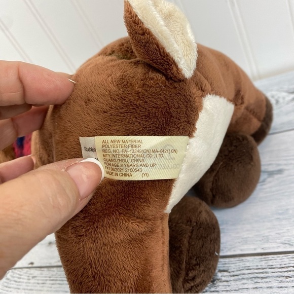 Rudolph the Red-Nosed Reindeer Stuffed Plush by DanDee Musical Nose Lights Up - Picture 9 of 11